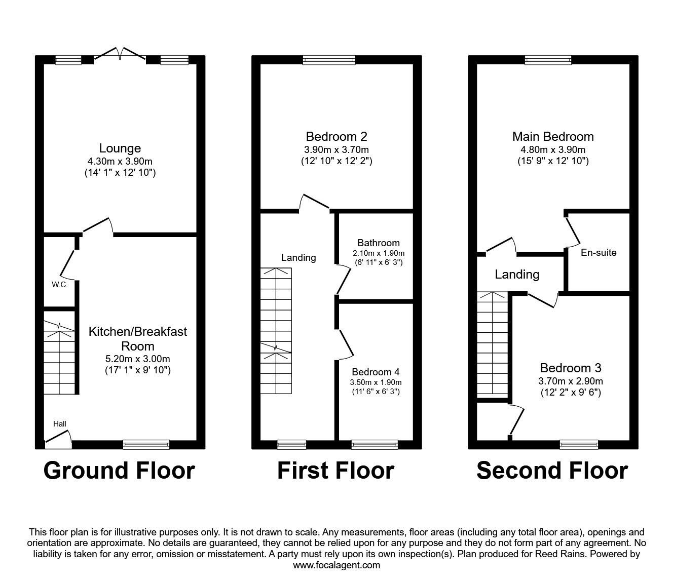 Floorplan of 4 bedroom Mid Terrace House for sale, Dunlop Avenue, Leeds, West Yorkshire, LS12
