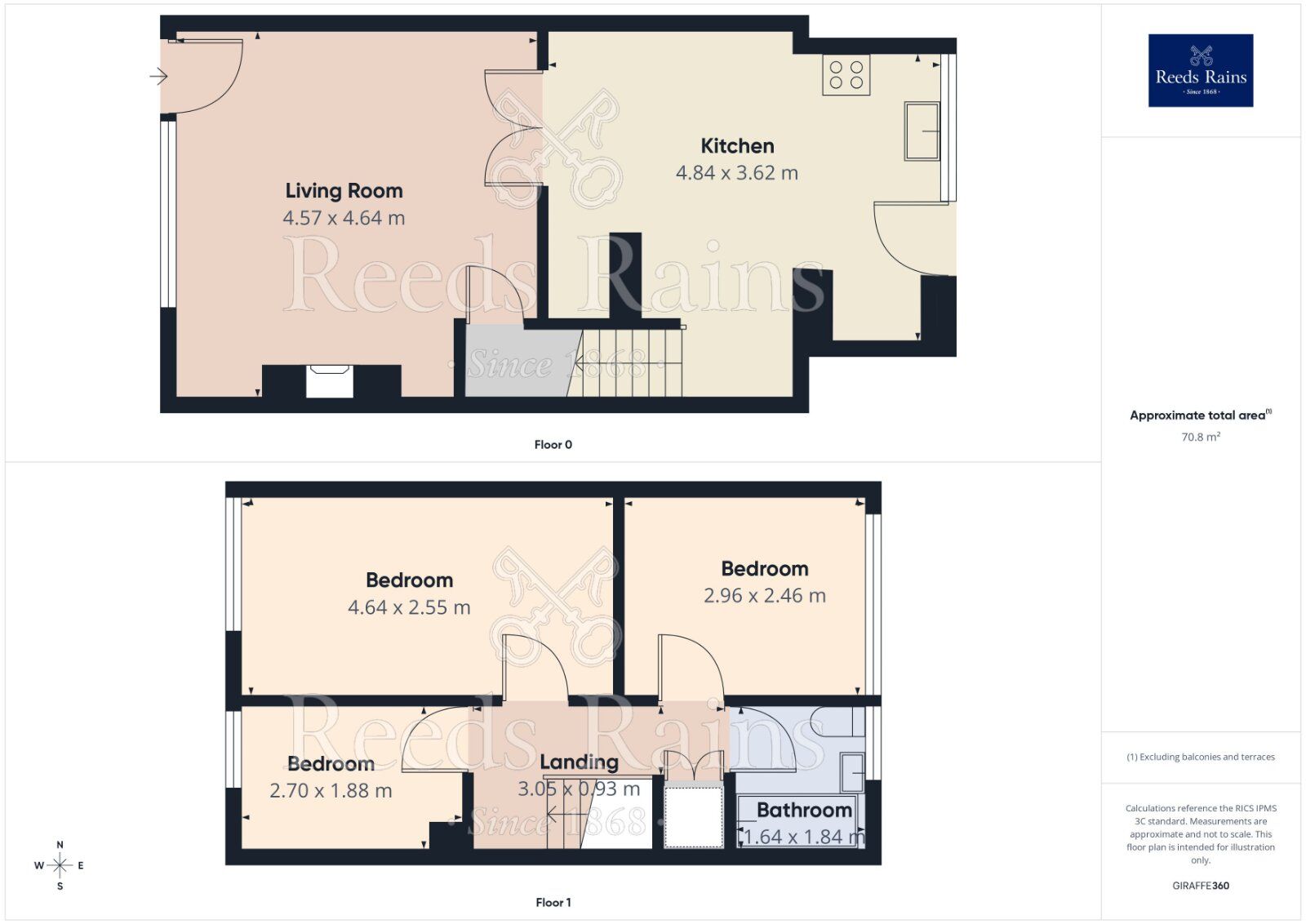 Floorplan of 3 bedroom Mid Terrace House for sale, Spring View, Gildersome, Leeds, LS27