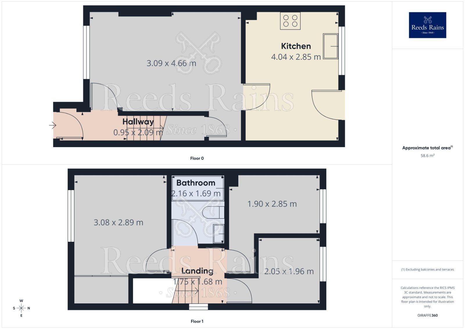 Floorplan of 3 bedroom End Terrace House for sale, Laneside Fold, Morley, West Yorkshire, LS27