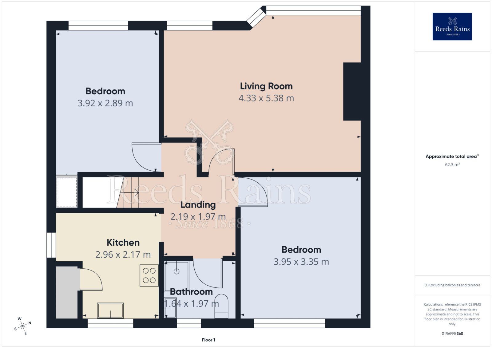 Floorplan of 2 bedroom Flat for sale, Dean Hall Close, Morley, West Yorkshire, LS27