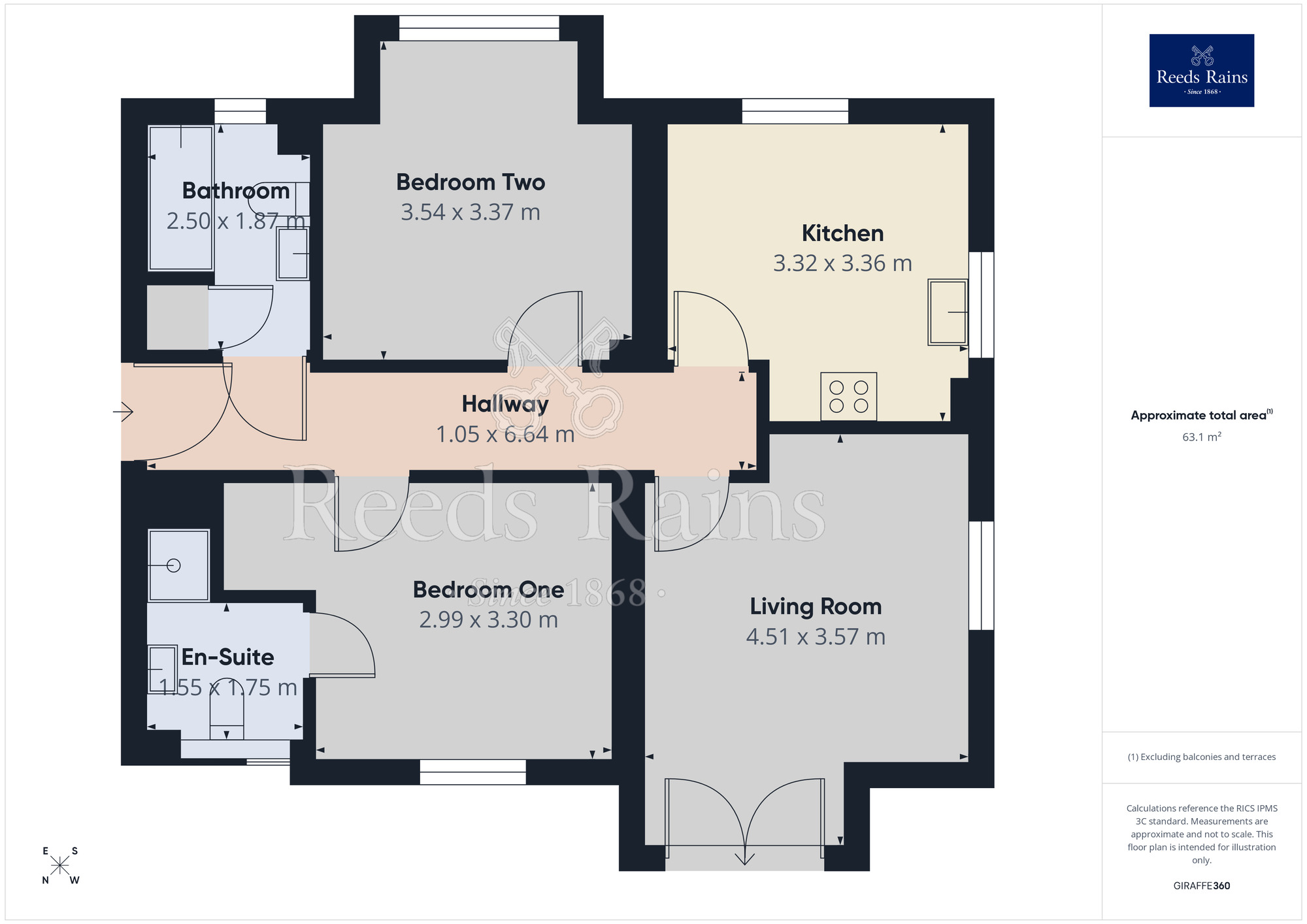 Floorplan of 2 bedroom Flat to rent, Scampston Drive, East Ardsley, West Yorkshire, WF3