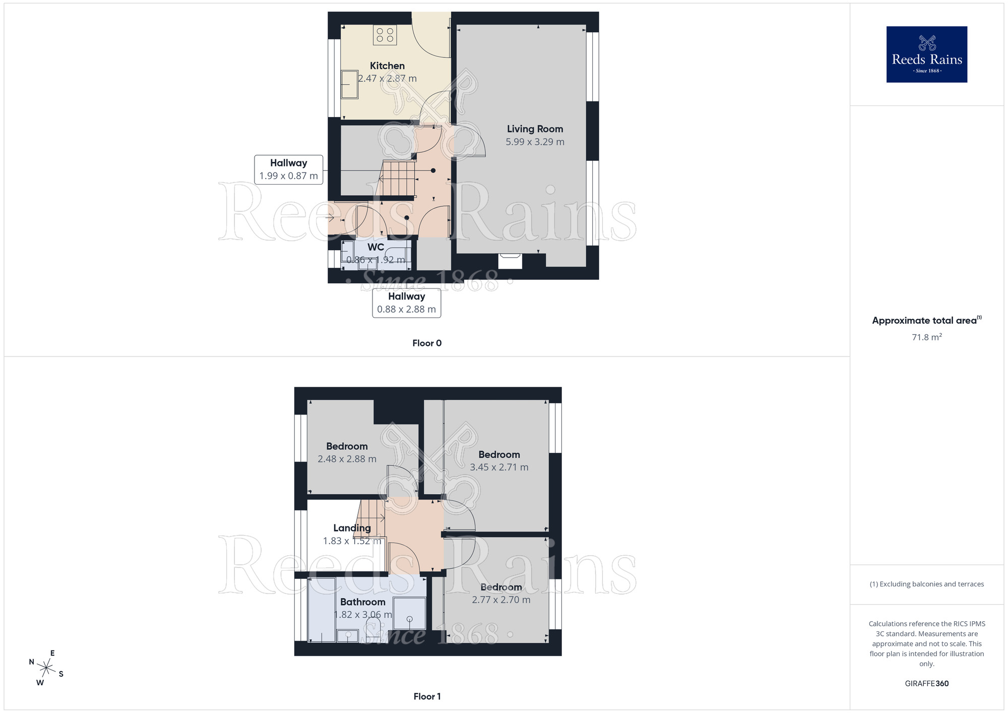 Floorplan of 3 bedroom Semi Detached House to rent, Beech Way, Birstall, West Yorkshire, WF17