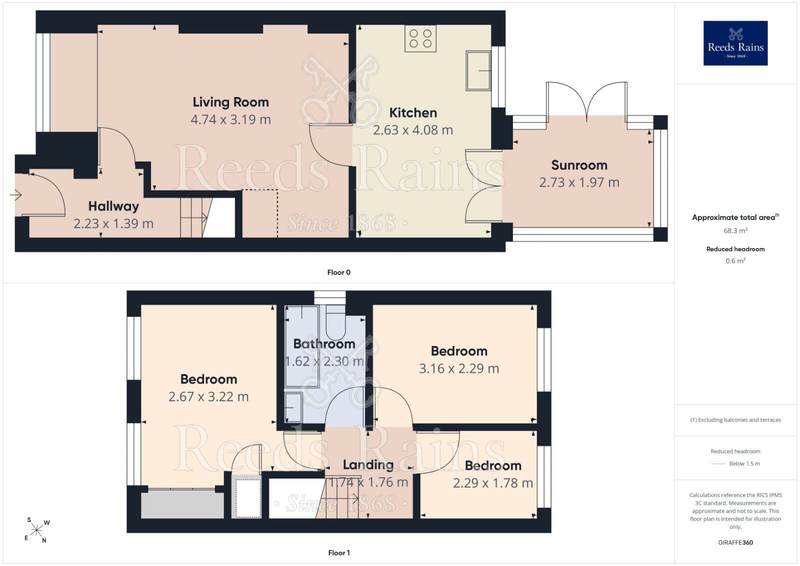 Floorplan of 3 bedroom Semi Detached House for sale, Poppleton Rise, Tingley, West Yorkshire, WF3