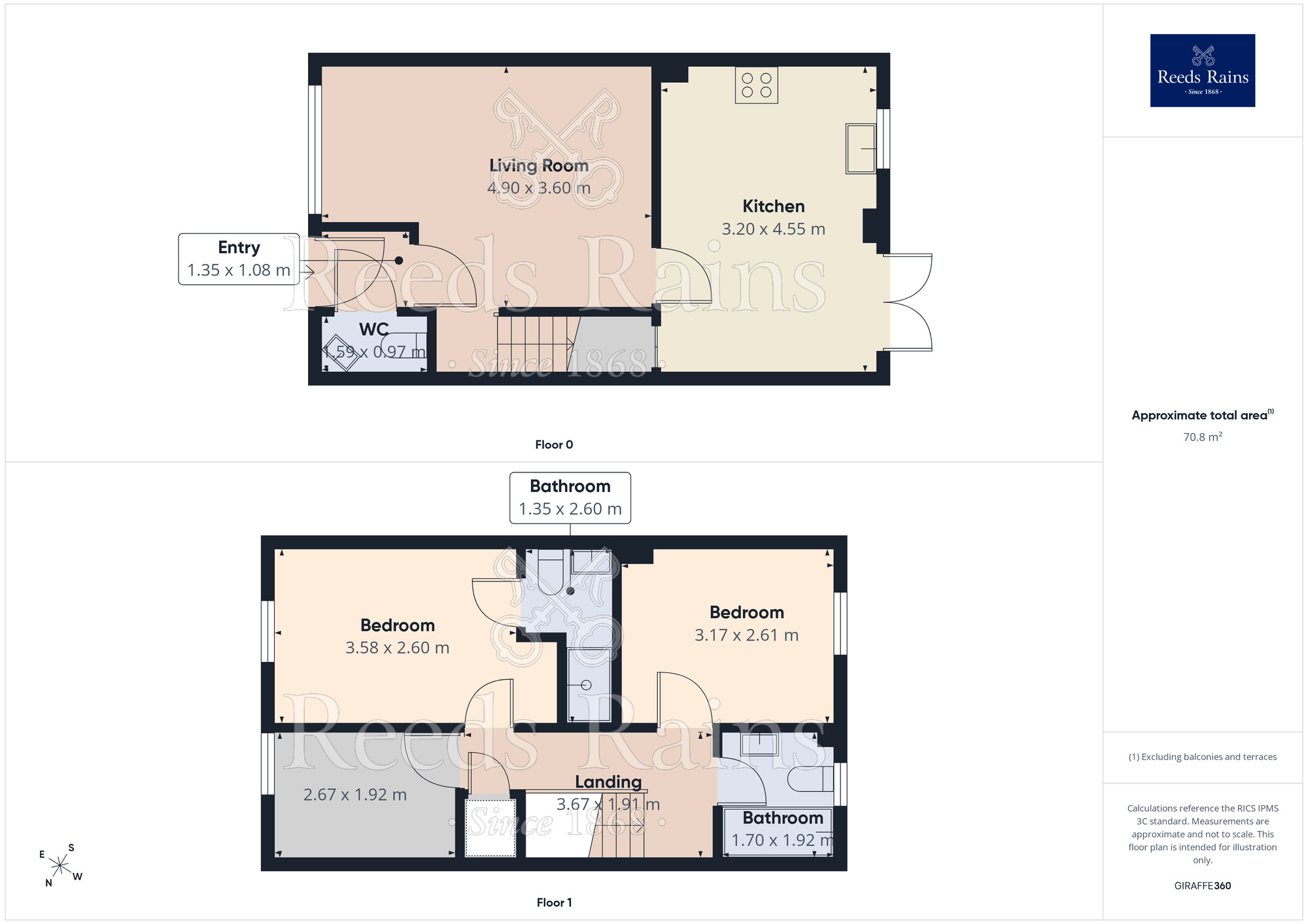 Floorplan of 3 bedroom Semi Detached House to rent, Bradfield Avenue, Morley, West Yorkshire, LS27