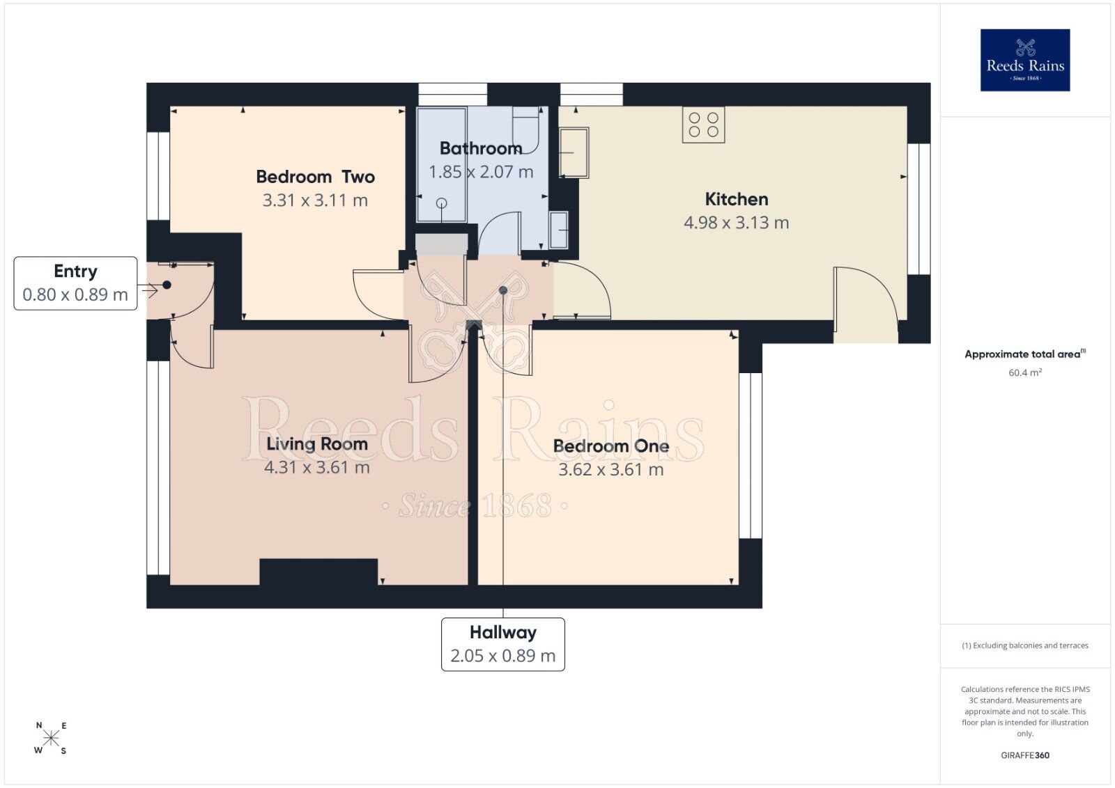 Floorplan of 2 bedroom Semi Detached Bungalow for sale, Manor Farm Drive, Churwell, West Yorkshire, LS27