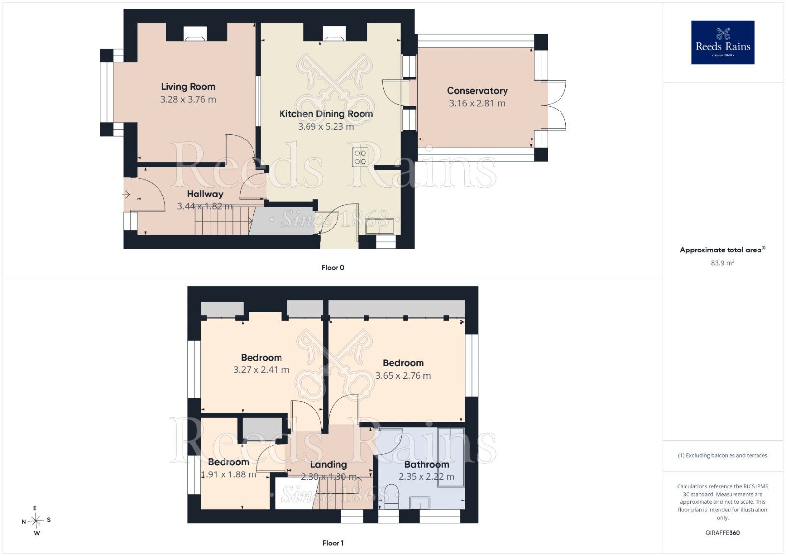 Floorplan of 3 bedroom Semi Detached House for sale, Westerton Road, Tingley, West Yorkshire, WF3