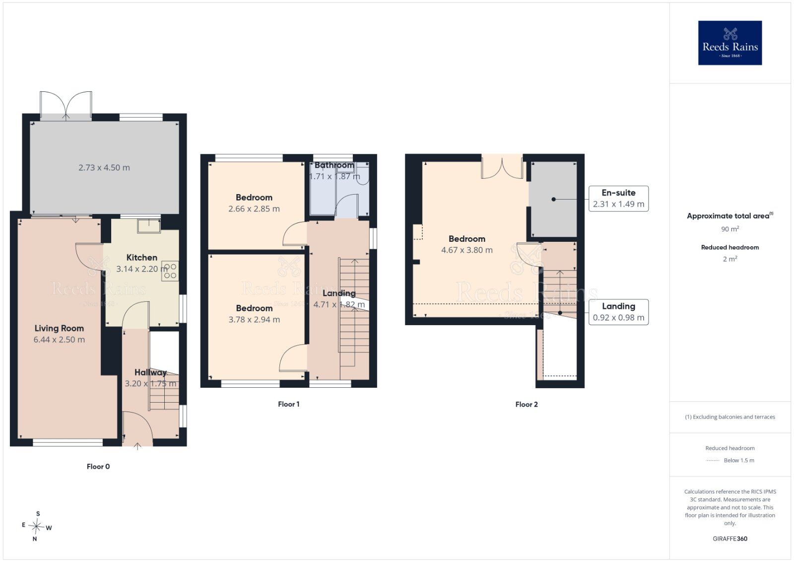 Floorplan of 3 bedroom Semi Detached House for sale, Lowood Lane, Birstall, West Yorkshire, WF17