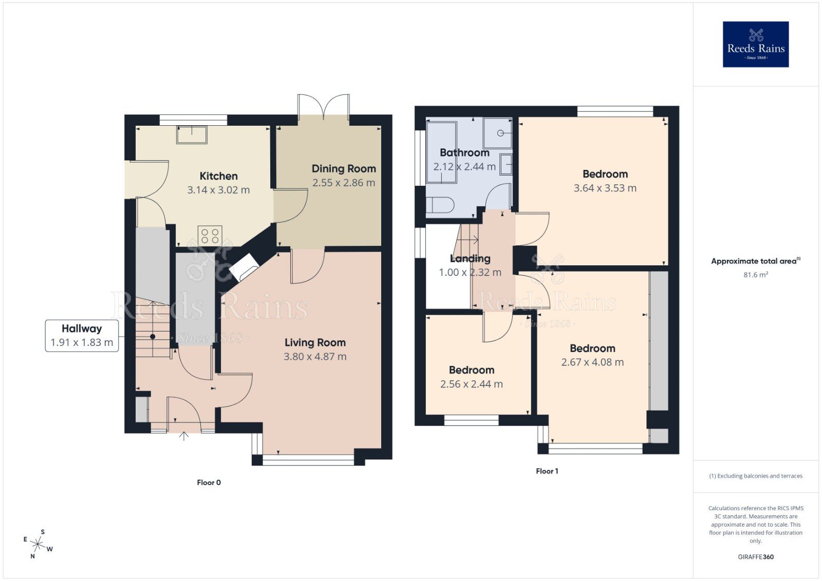 Floorplan of 3 bedroom Semi Detached House for sale, Heath Crescent, Leeds, West Yorkshire, LS11