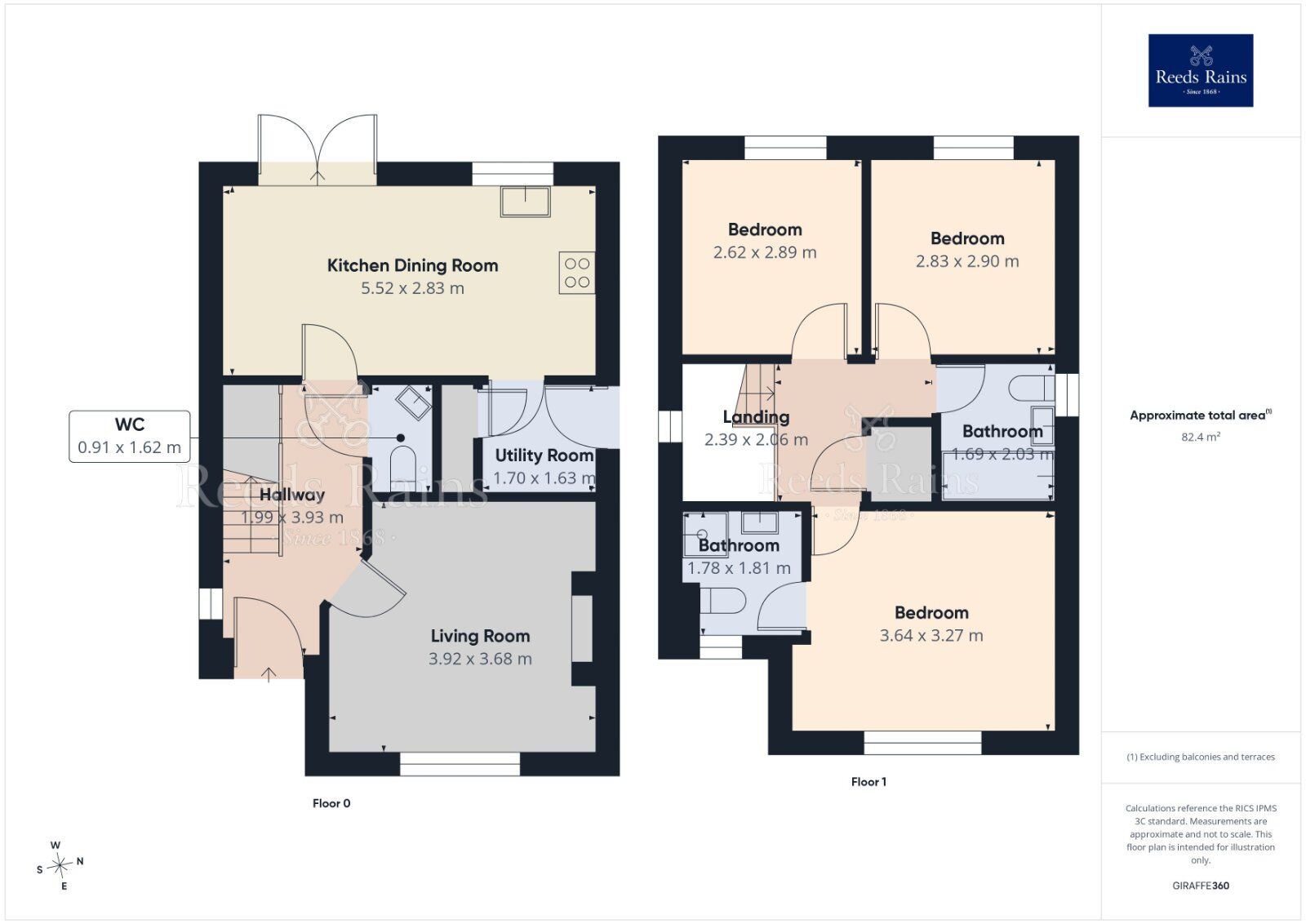 Floorplan of 3 bedroom Detached House for sale, Piccolo Row, Churwell, West Yorkshire, LS27