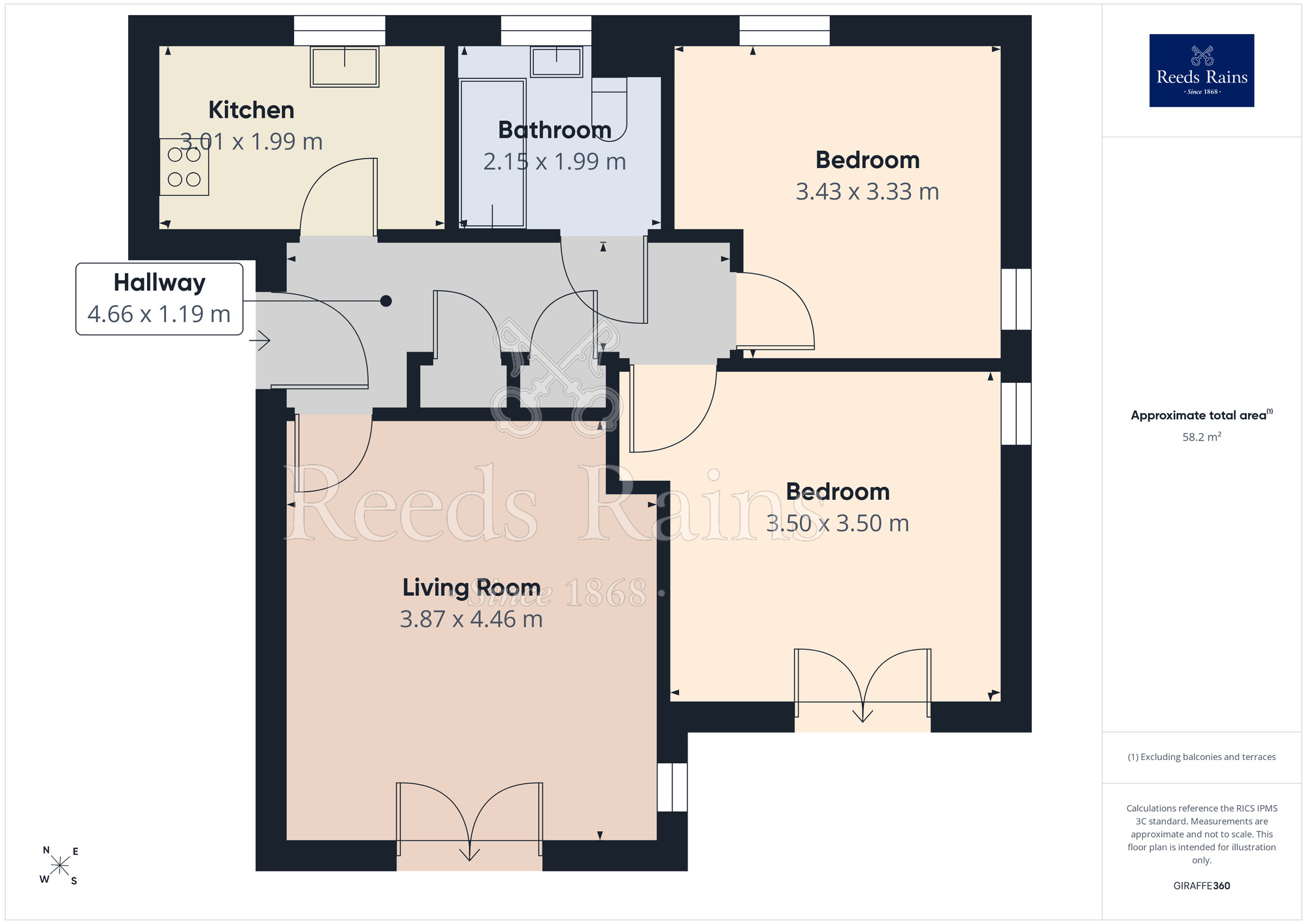 Floorplan of 2 bedroom Flat to rent, Carson Grove, Morley, West Yorkshire, LS27