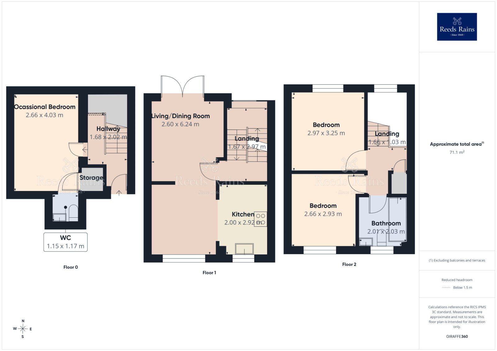 Floorplan of 3 bedroom Mid Terrace House for sale, Victoria Mews, Morley, West Yorkshire, LS27