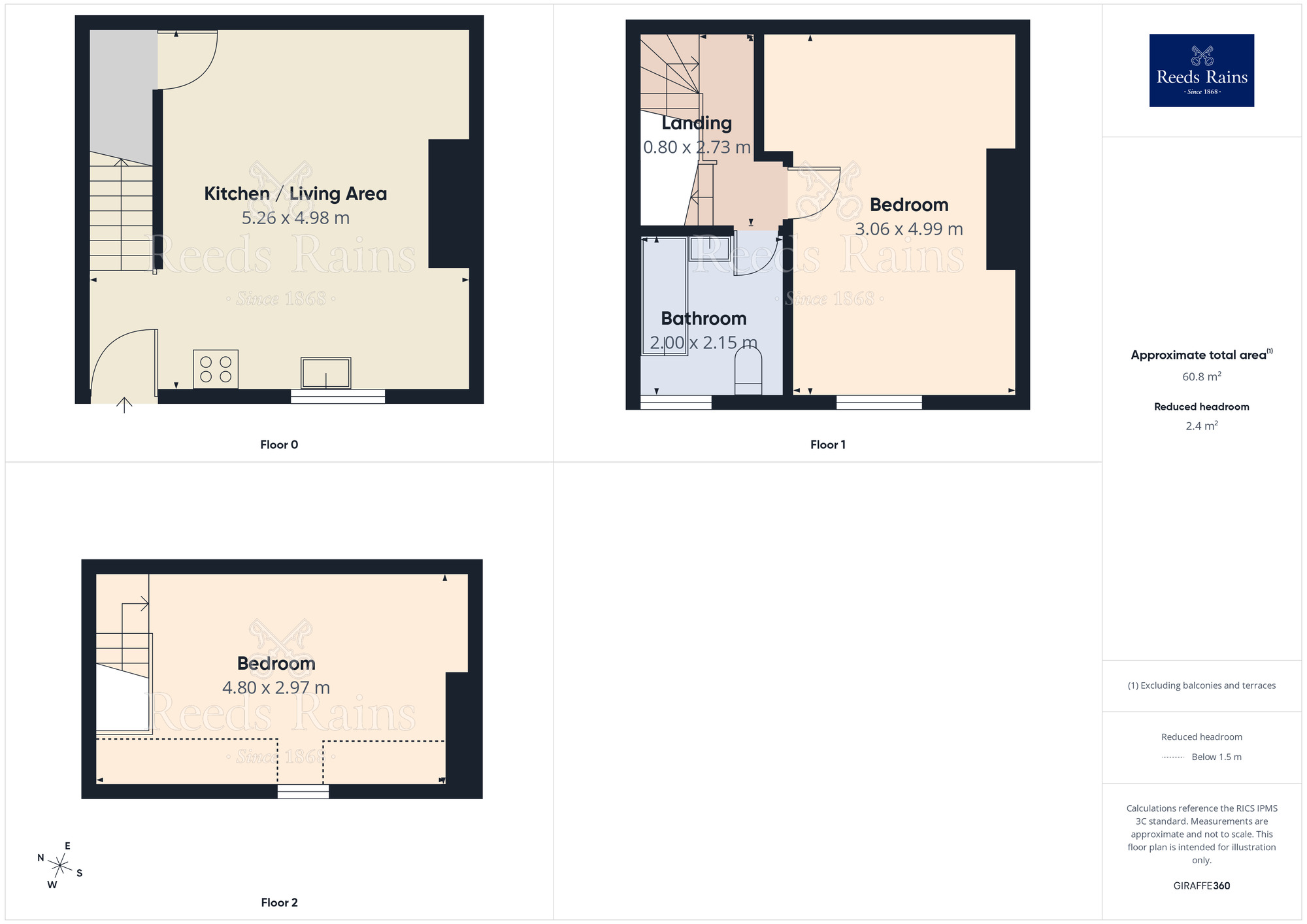 Floorplan of 2 bedroom End Terrace House to rent, Sunny Bank, Churwell, Leeds, LS27