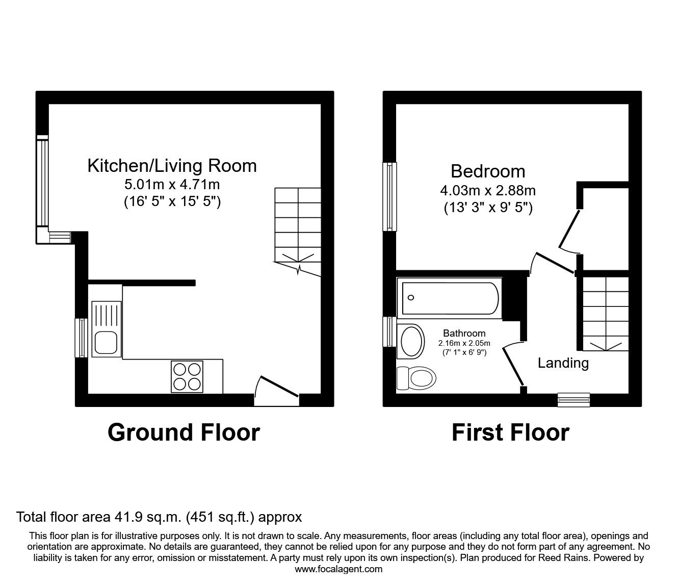 Floorplan of 1 bedroom Semi Detached House to rent, Stonechat Rise, Morley, Leeds, LS27