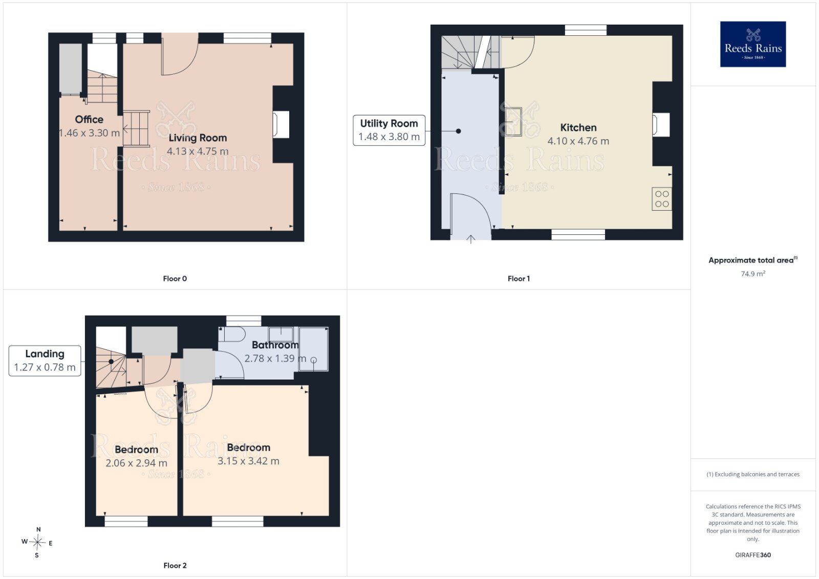 Floorplan of 2 bedroom Mid Terrace House for sale, Albert Road, Morley, West Yorkshire, LS27