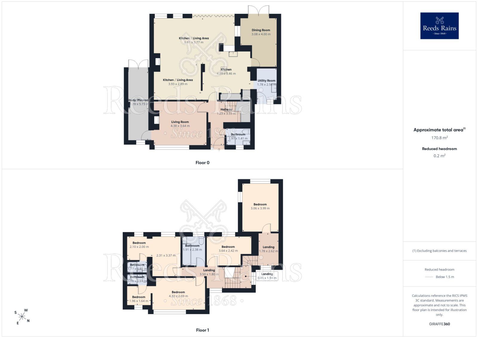 Floorplan of 4 bedroom Detached House for sale, The Roundway, Morley, West Yorkshire, LS27
