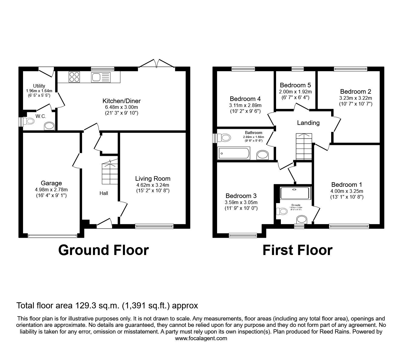 Floorplan of 5 bedroom Detached House to rent, Seven Hill Way, Morley, West Yorkshire, LS27