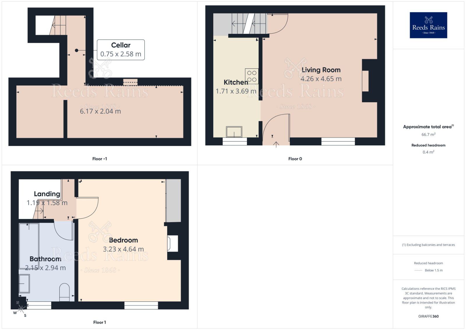 Floorplan of 1 bedroom Mid Terrace House for sale, Asquith Avenue, Morley, West Yorkshire, LS27