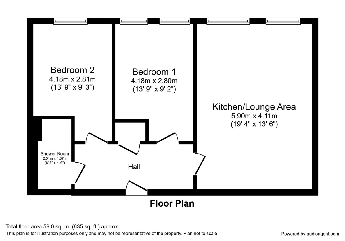 Floorplan of 2 bedroom Flat to rent, Beeston Road, Leeds, West Yorkshire, LS11
