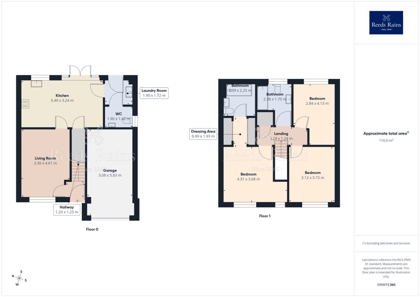 Floorplan of 3 bedroom Detached House for sale, Sandringham Drive, Tingley, West Yorkshire, WF3