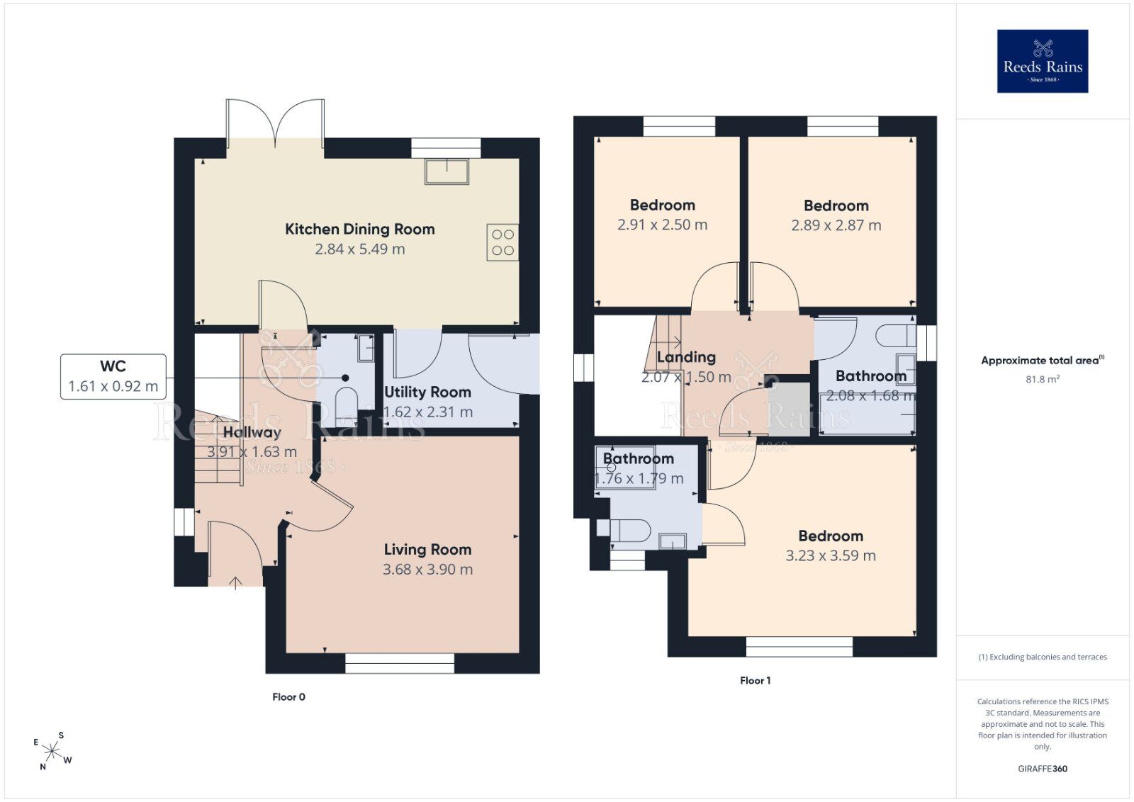 Floorplan of 3 bedroom Detached House for sale, Daisy Hill Mews, Morley, West Yorkshire, LS27