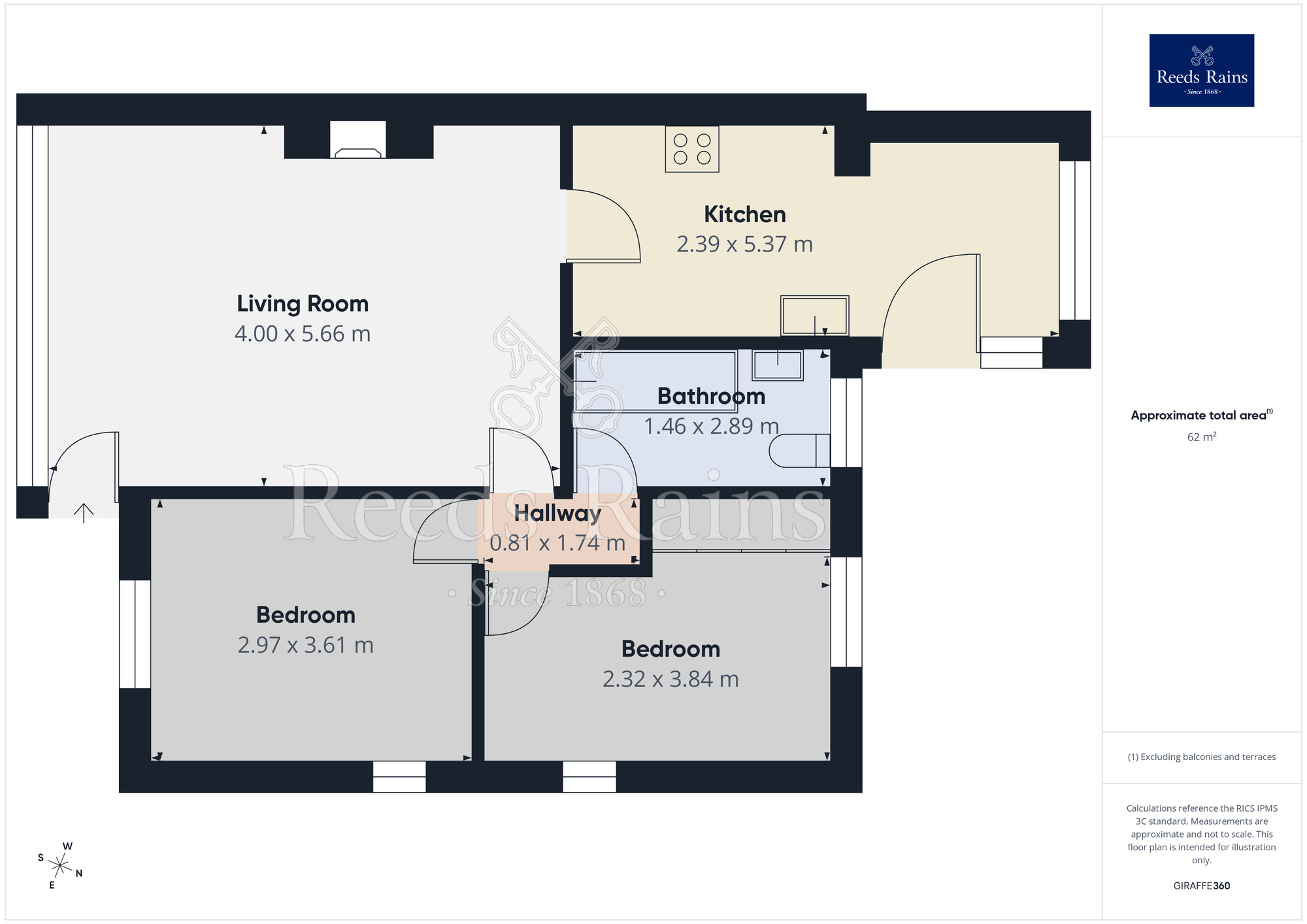 Floorplan of 2 bedroom Semi Detached Bungalow to rent, Woodkirk Avenue, Tingley, West Yorkshire, WF3