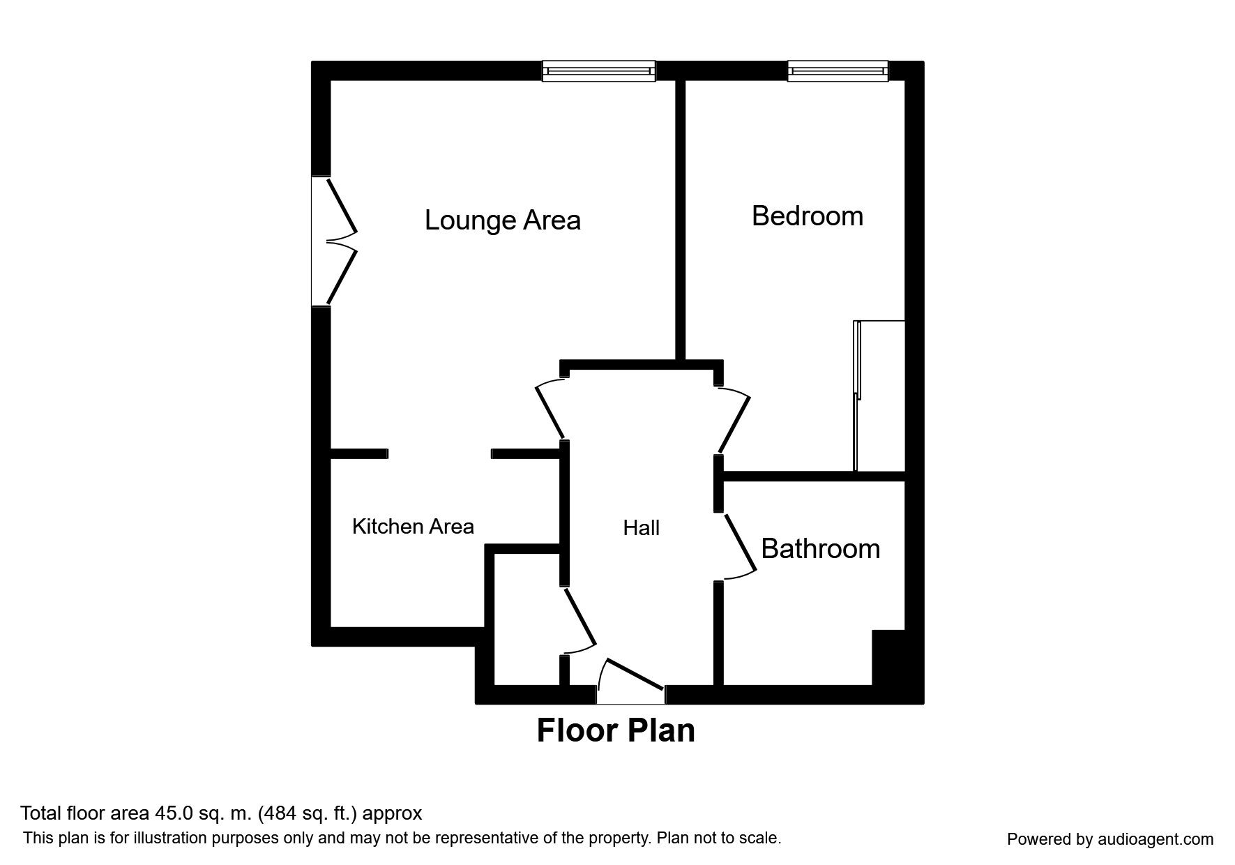 Floorplan of 1 bedroom Flat to rent, Cavendish Court, Drighlington, West Yorkshire, BD11