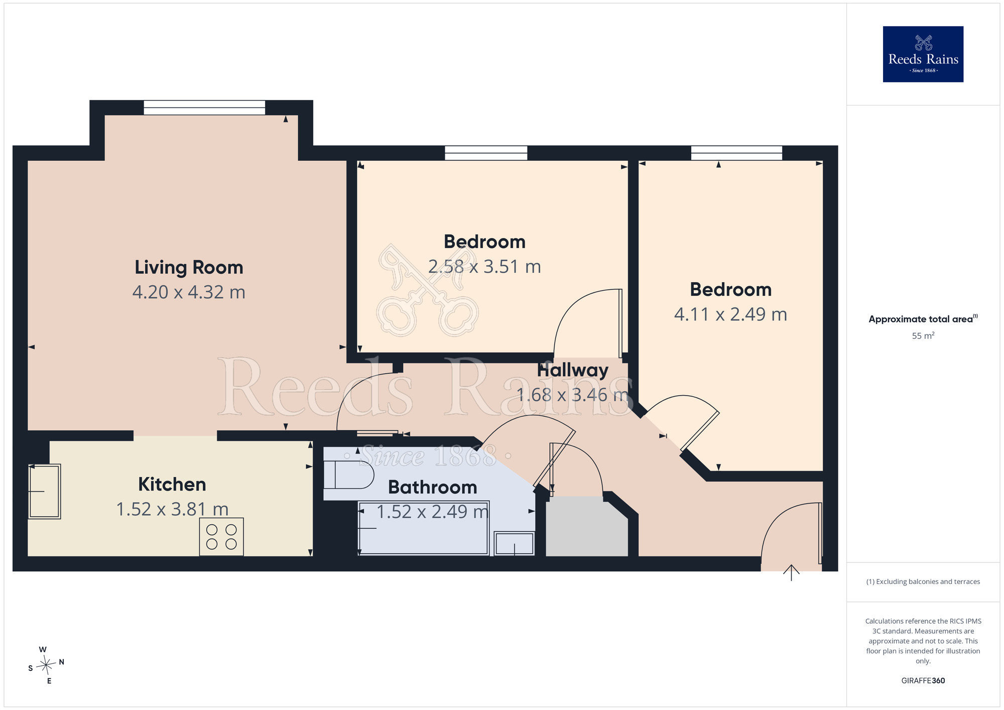 Floorplan of 2 bedroom Flat to rent, Waggon Road, Leeds, West Yorkshire, LS10