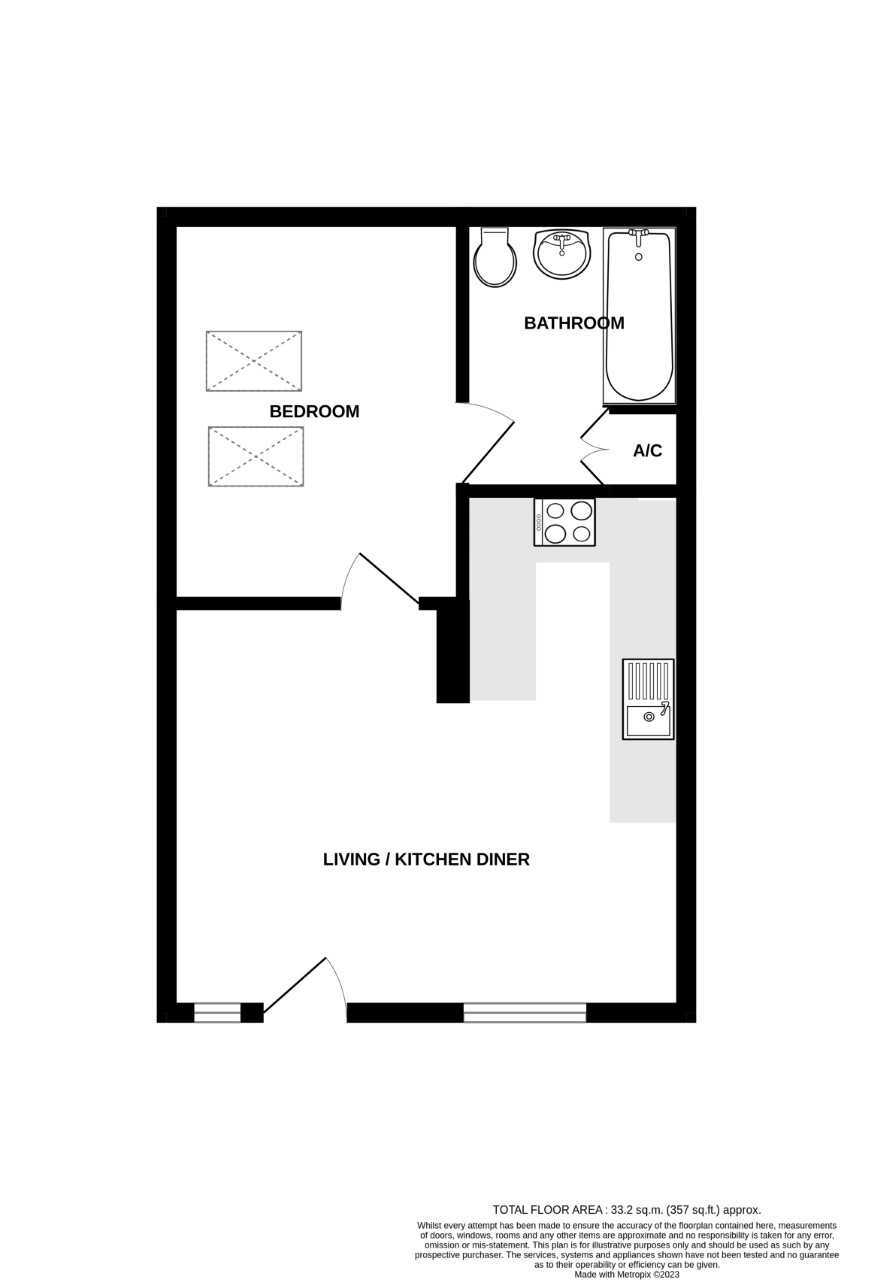 Floorplan of 1 bedroom  Flat to rent, Kensington Court, Nantwich, Cheshire, CW5