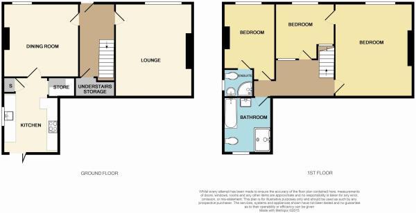 Floorplan of 3 bedroom Mid Terrace House for sale, Welsh Row, Nantwich, Cheshire, CW5