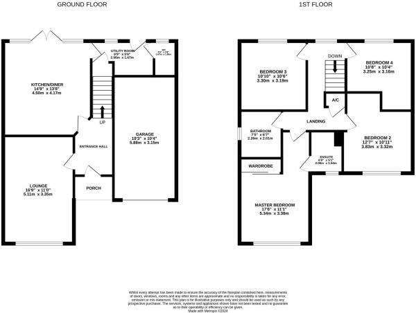 Floorplan of 4 bedroom Detached House for sale, Montgomery Avenue, Henhull, Cheshire, CW5