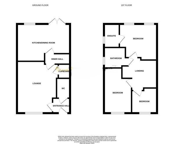 Floorplan of 3 bedroom Semi Detached House for sale, Thomas Fairfax Way, Henhull, Cheshire, CW5