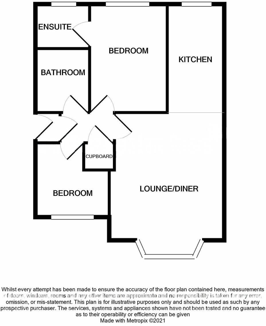Floorplan of 2 bedroom  Flat for sale, Whitewell Close, Nantwich, Cheshire, CW5