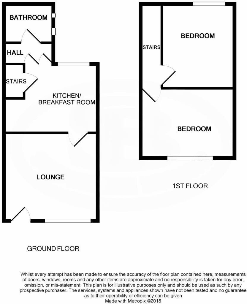 Floorplan of 2 bedroom Mid Terrace House for sale, Wallfields Road, Nantwich, Cheshire, CW5