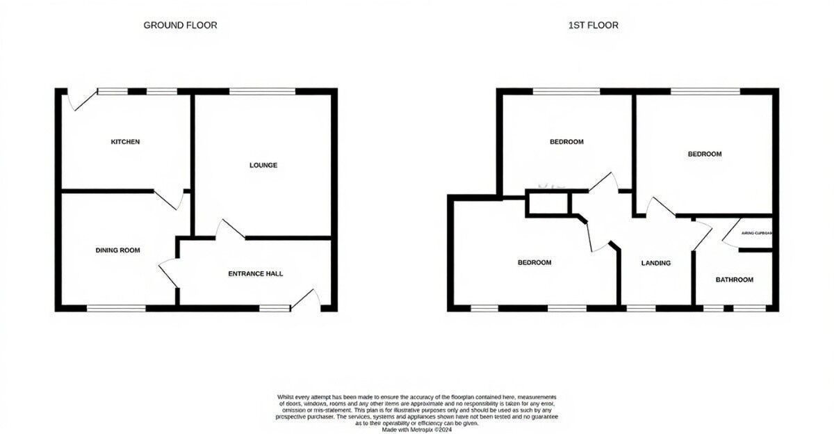 Floorplan of 3 bedroom Mid Terrace Property to rent, Station View, Nantwich, Cheshire, CW5