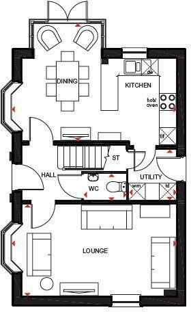 Floorplan of 4 bedroom Detached House for sale, Thomas Fairfax Way, Henhull, Cheshire, CW5