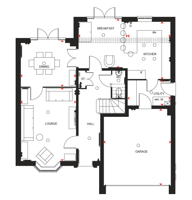 Floorplan of 4 bedroom Detached House for sale, Meadowside Drive, Henhull, Cheshire, CW5