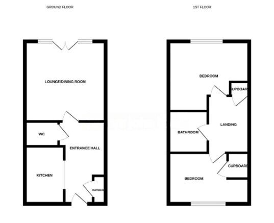 Floorplan of 2 bedroom Mid Terrace House for sale, Olney Place, Henhull, Cheshire, CW5