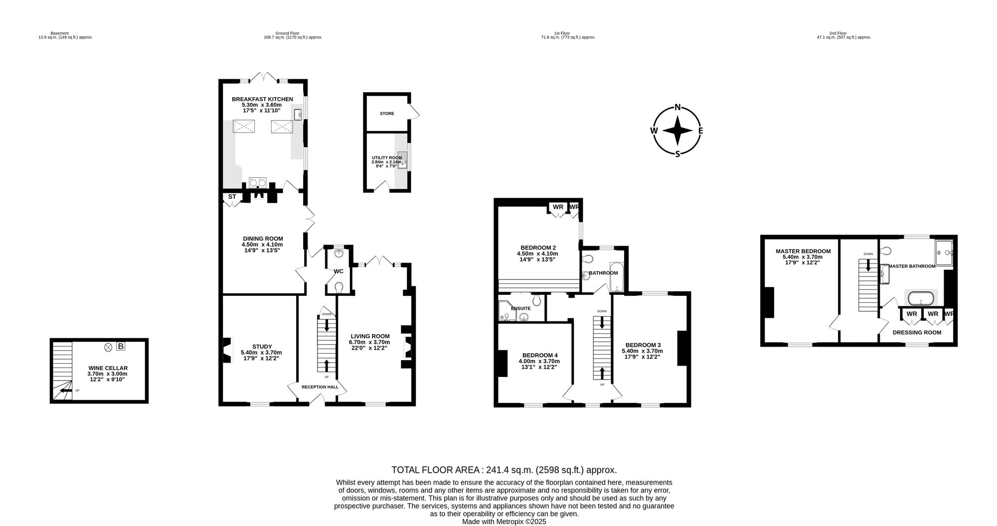Floorplan of 5 bedroom  House for sale, Dysart Buildings, Nantwich, Cheshire, CW5