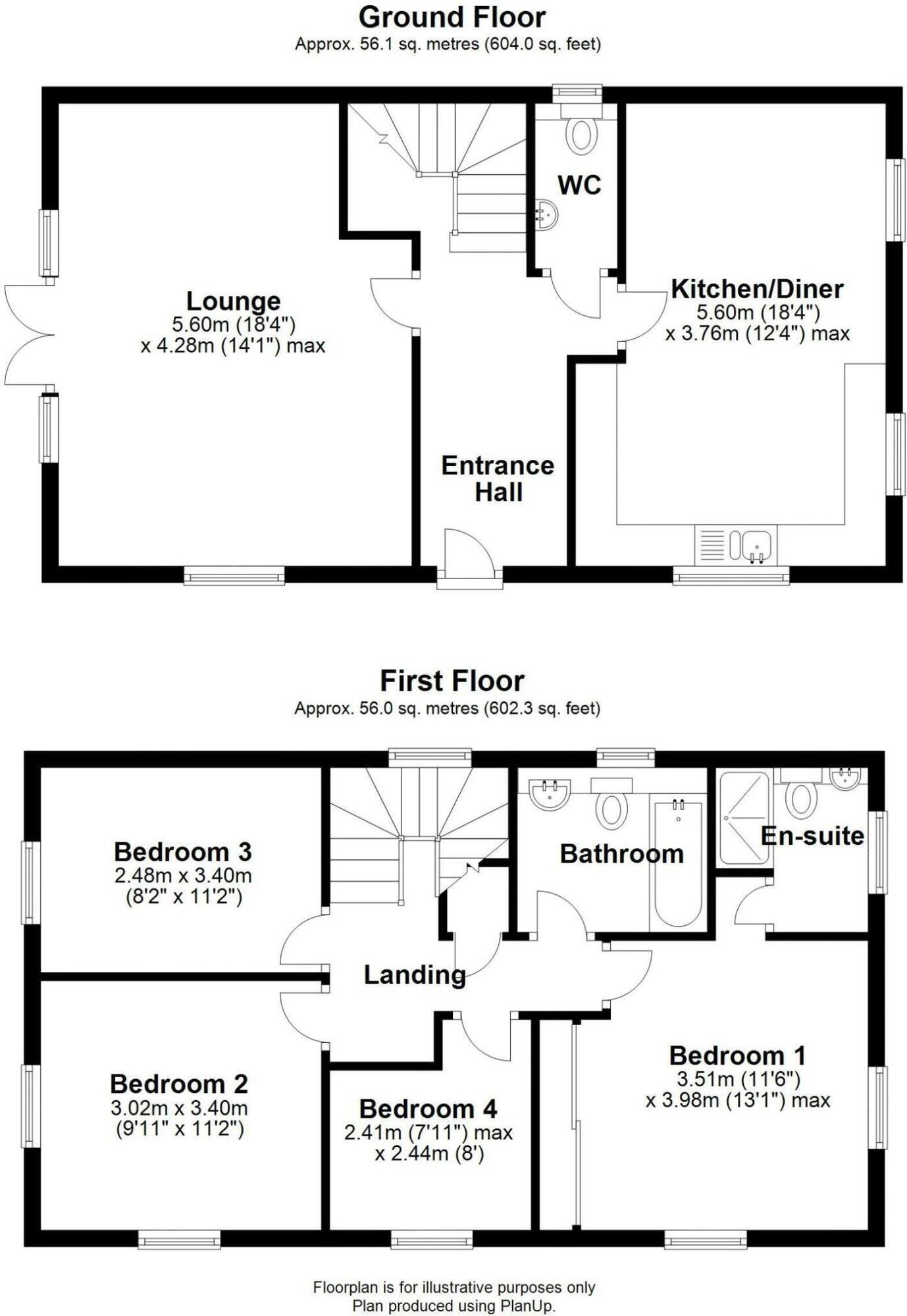 Floorplan of 4 bedroom Detached House for sale, Sparrow Close, Edleston, Cheshire, CW5