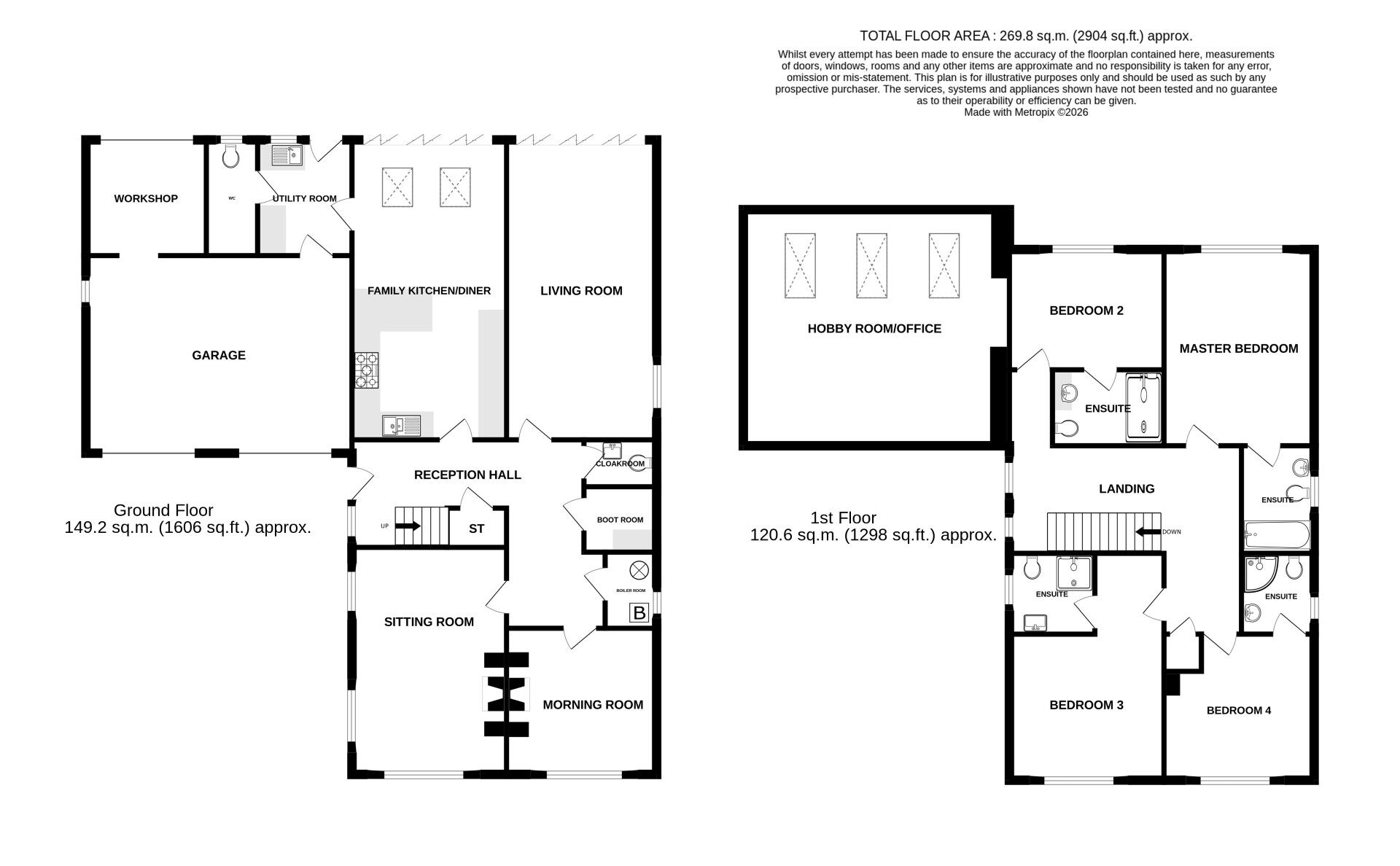 Floorplan of 5 bedroom Detached House for sale, Wrexham Road, Burland, Cheshire, CW5