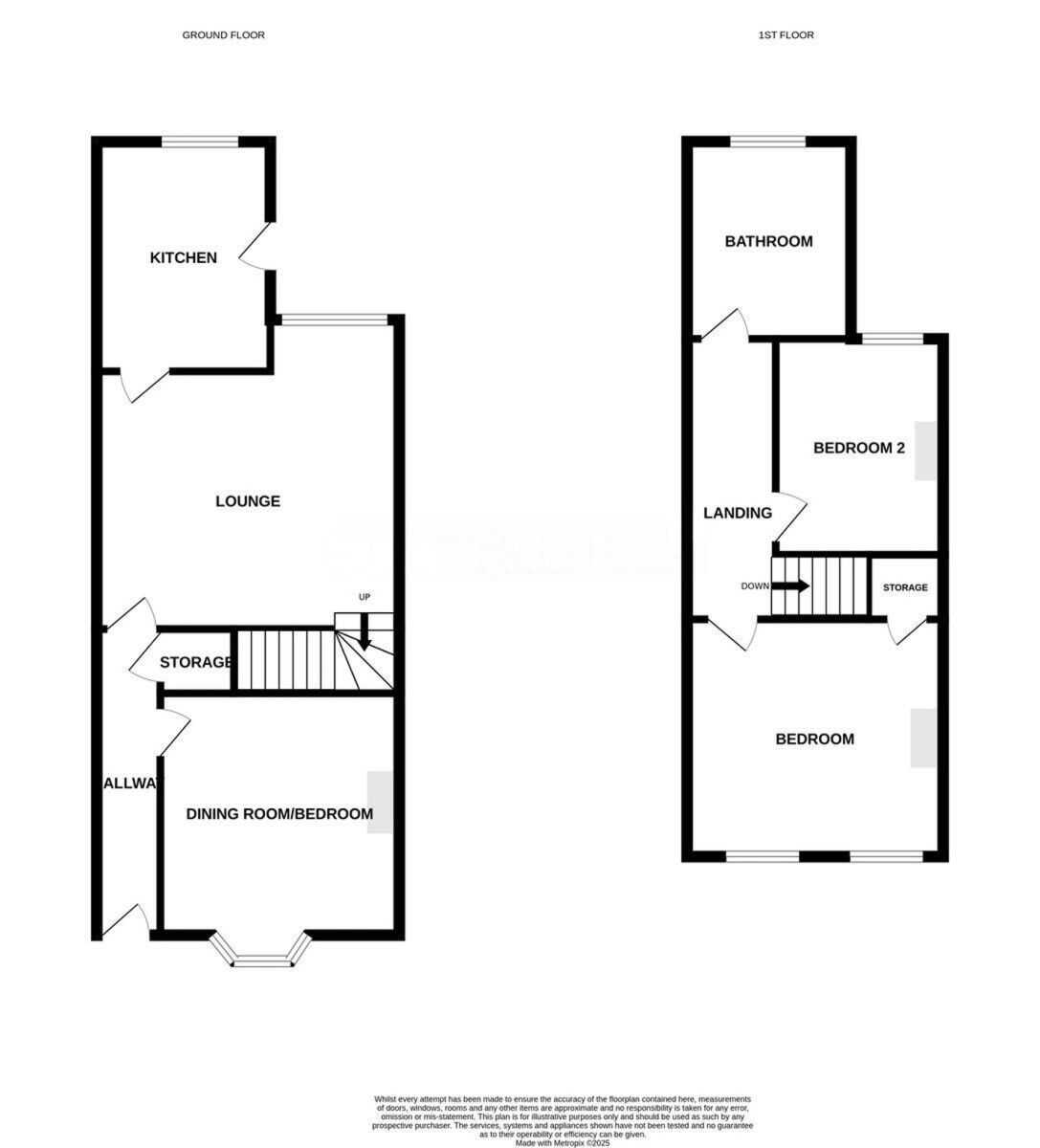 Floorplan of 2 bedroom Mid Terrace House to rent, Walthall Street, Crewe, Cheshire, CW2