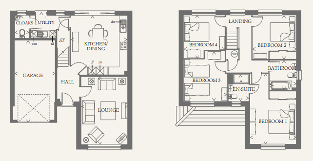 Floorplan of 4 bedroom Detached House for sale, Stratton Road, Henhull, Cheshire, CW5