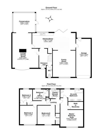 Floorplan of 5 bedroom Detached House for sale, Laidon Avenue, Crewe, Cheshire, CW2