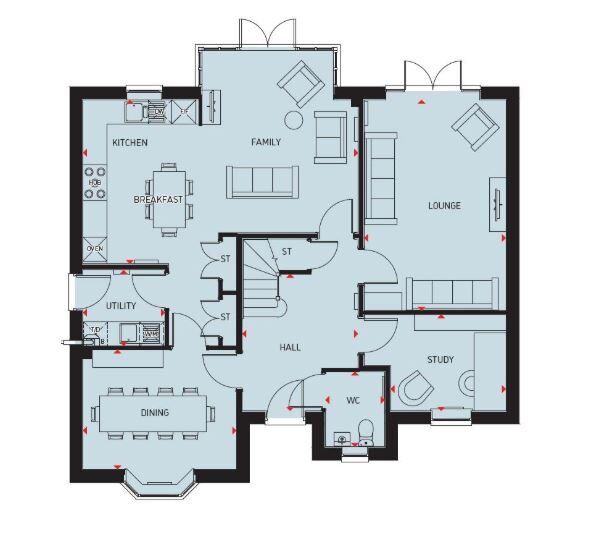 Floorplan of 5 bedroom Detached House for sale, Perch Avenue, Stapeley, Cheshire East, CW5