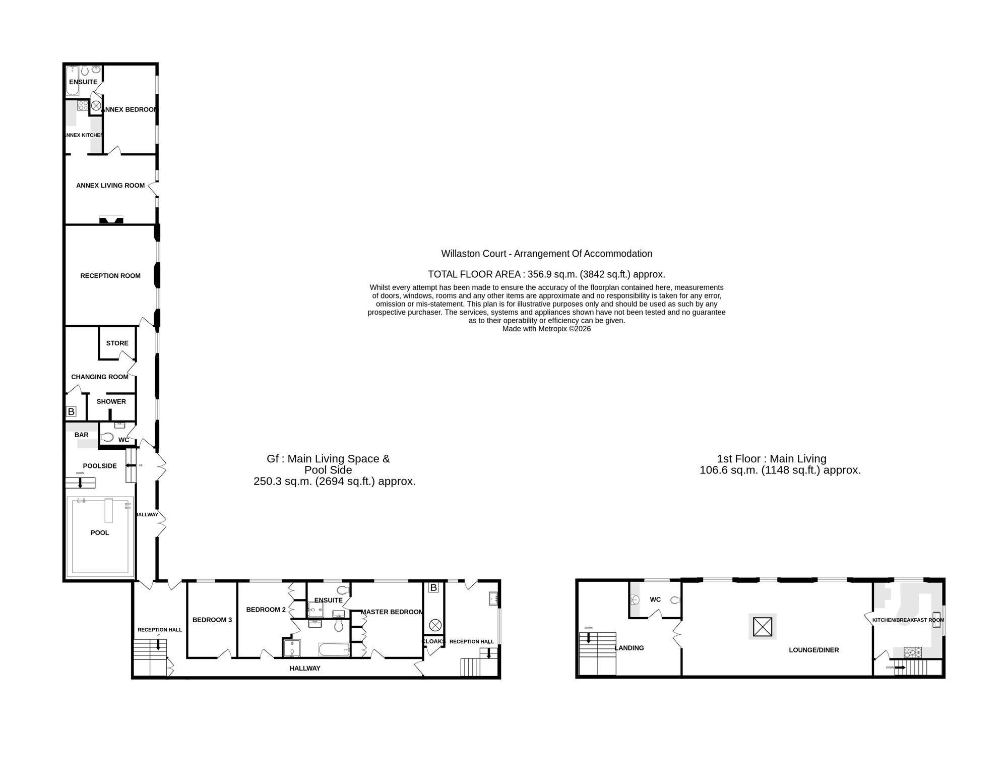 Floorplan of 4 bedroom Detached House for sale, Hall Drive, Willaston, Cheshire, CW5