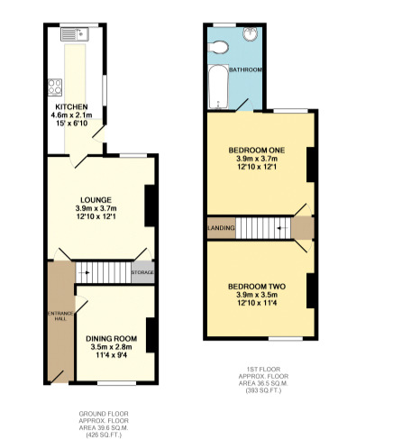 Floorplan of 2 bedroom Mid Terrace House for sale, Newdigate Street, Crewe, Cheshire, CW1