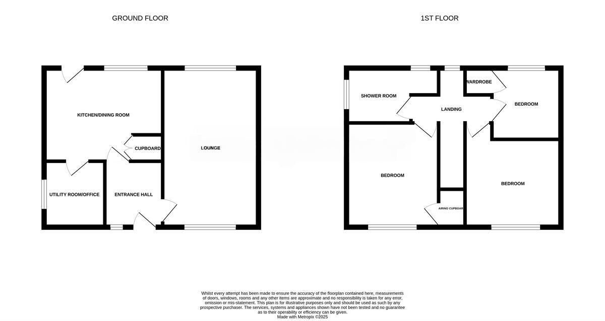 Floorplan of 3 bedroom Semi Detached House for sale, Queens Drive, Nantwich, Cheshire, CW5