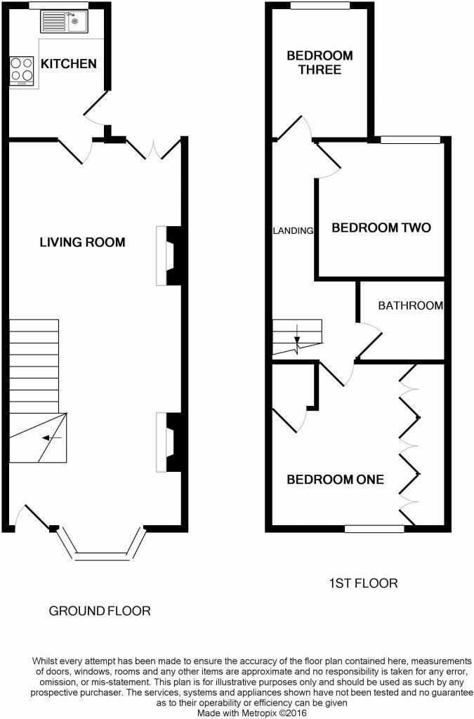 Floorplan of 3 bedroom Mid Terrace House for sale, Barony Road, Nantwich, Cheshire, CW5