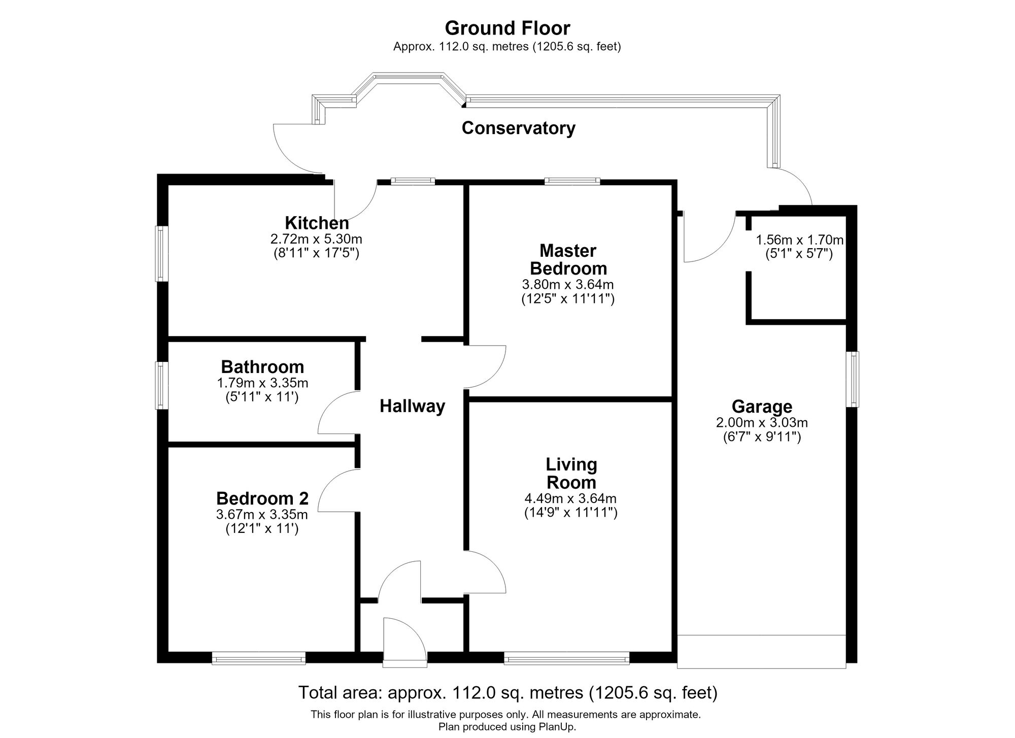 Floorplan of 2 bedroom Detached Bungalow for sale, Church Lane, Wistaston, Cheshire, CW2