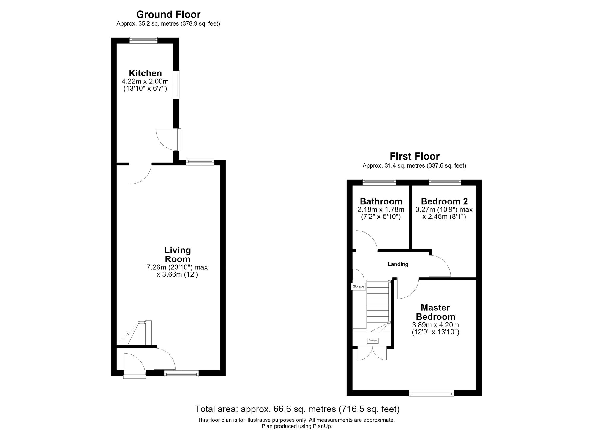 Floorplan of 2 bedroom Mid Terrace House for sale, Wybunbury Road, Willaston, Cheshire, CW5